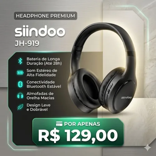 Headfone Siindoo JH919 (Original e Lacrado)