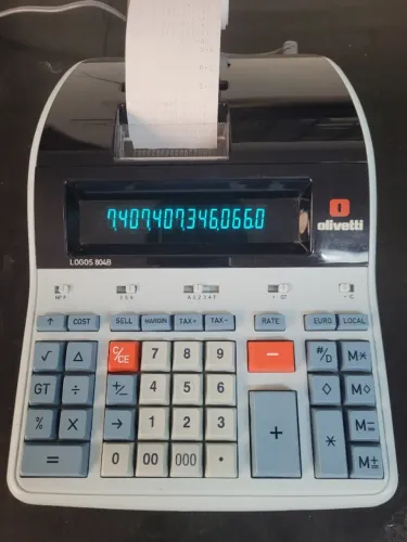 Maquina Calculadora Olivetti Logos 804B - Raridade