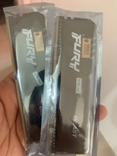 Memórias ram ddr4 dual channel Kingston Fury Beast RGB 32gb(2x16gb) 3200mhz cl16