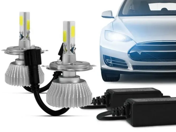 Lâmpadas de carro super led h4 branco frio automotivo 