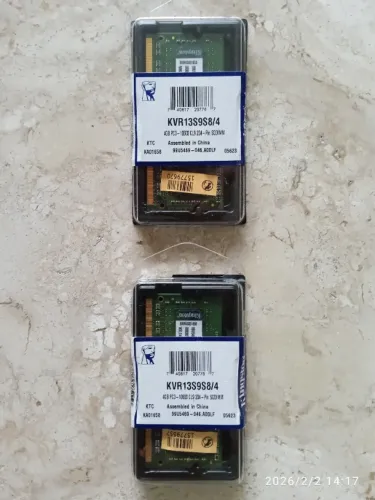 Memória RAM SO-DIMM (notebook) 8 GB PC3-10600 (2 pentes de 4 GB) 1,5 V marca Kingston