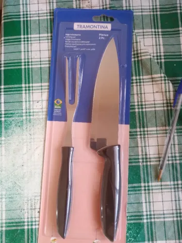 Conjunto faca e garfo para churrasco 