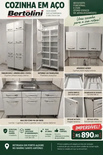 COZINHA EM AÇO BERTOLINI - COMPLETA