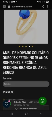 Anel 18k Negociável