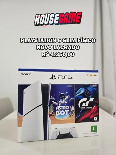 Playstation 5 Slim Físico + 2 jogos - Novo Lacrado