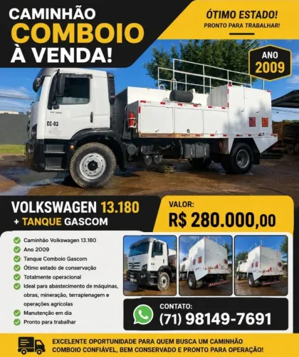 Caminhao Comboio tanque Gascon 