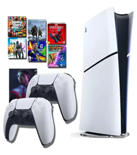 Console Playstation®5 Slim Digital + 2 Controles + 10 Jogos