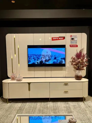 Rack + painel com luminária para Tv até 75 disponível