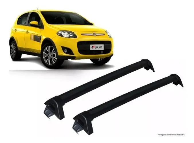 Rack Novo Palio Attractive / Sport - Alumínio - Projecar Esportivo - Preto / Prata