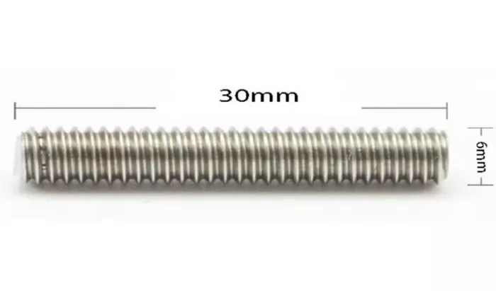 COD-CP306 Garganta Mk8 M6 Aço Inoxidável 1.75mm P/ Impressora 3d Arduino Automação