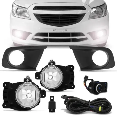 Kit Farol de Milha Chevrolet Onix Prisma 2018 à 2019 - Botão original