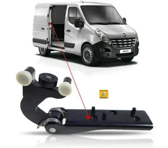 Carrinho guia central porta de correr - Renault Master 2014 a 2023 - *R.