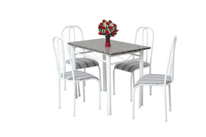 Mesa de cozinha Flora 4 lugares! Frete + montagem grátis!