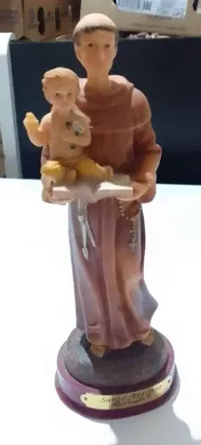 Imagem Santo Antonio Tam 22cm Resina Di Angelo Tradicional