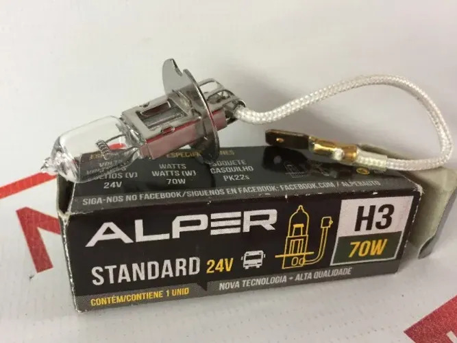 lampada alper h3 24 volts para onibus e caminhao nova