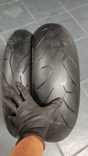 Par pneu Usado Pirelli Diablo Rosso2 180/55-17 e 120/70-17