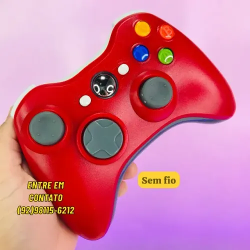 Controle Xbox 360 Sem Fio Wireless-Entregas 9h as 22h
