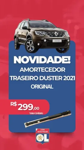Par amortecedor traseiro Duster /Captur 4x2