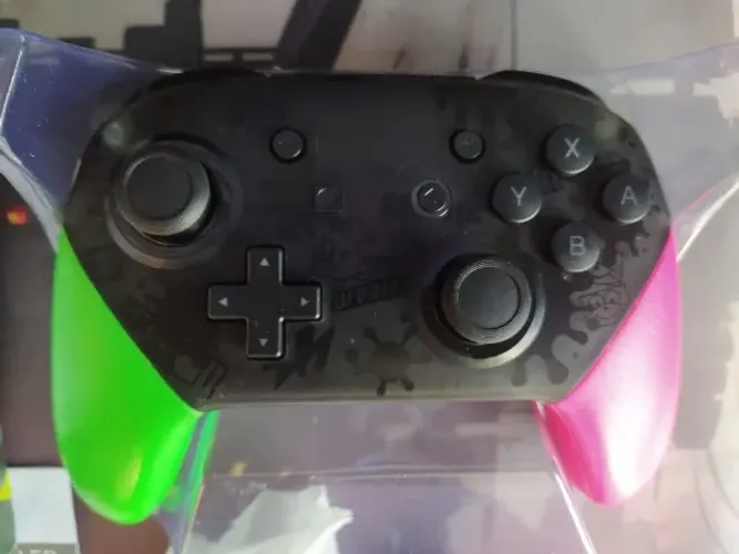 Joystick / Controle NOVO Nintendo Switch - Pro - edição Splatoon Neon - bluetooth - PC