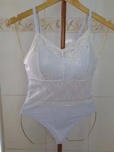 Body Branco com Renda
