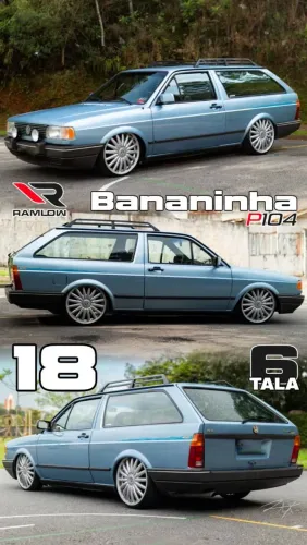 Rodas Esportivas Aro 18 Volkswagen Santana bananinha prata tala 6 4x100 novas