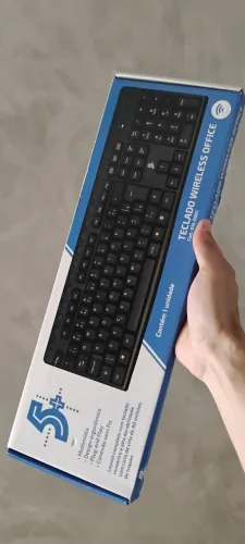 Teclado Wireless 2.4Ghz - Office - Preto - 5+ - Novo
