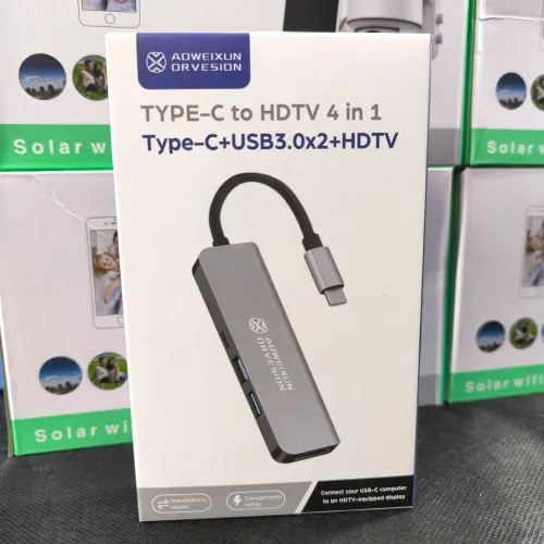 Adaptador Tipo C para HDTV 4 em 1 - USB 3.0, HDMI