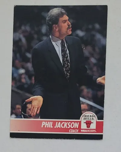 Card NBA Phil Jackson Hoops Chicago Bulls (Jordan, Pippen)
