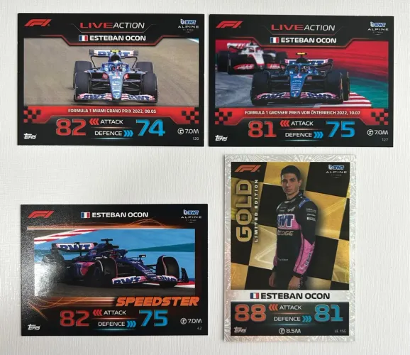 Cards de Fórmula 1 Esteban Ocon - Colecionáveis