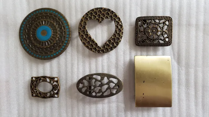 Jogo de fivelas vintage para cintos