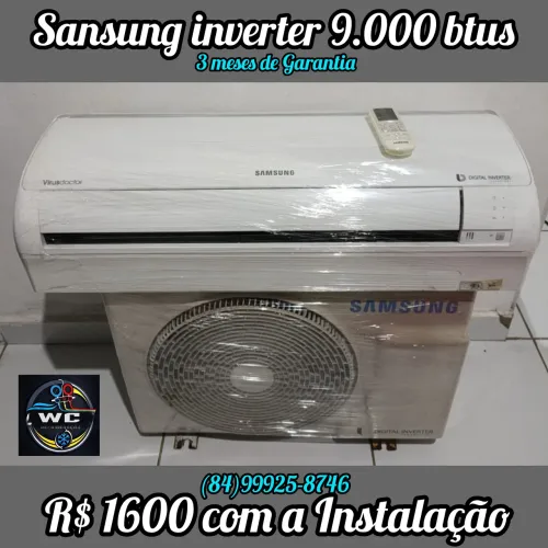 Ar Condicionado Samsung Inverter 9.000 BTUs com Instalação