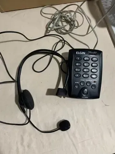 Telefone Elgin Headset com Base Discadora HST-6000 Preto