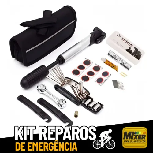 Kit Ferramentas Bike Chaves Remendo Reparo Pneu Bolsa Quadro _ ES36