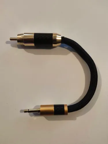 Cabo Coaxial 3.5mm RCA Prata pura