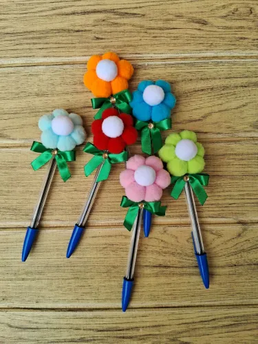 Canetas decoradas flor 