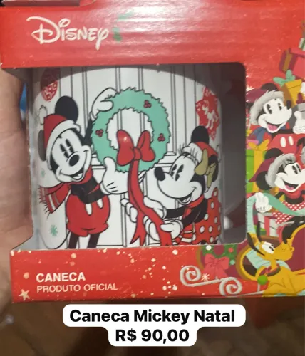 Caneca Mickey e Minnie Disney - Natal 