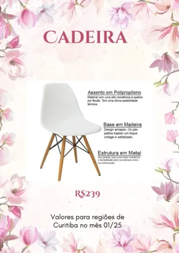 Promoção Cadeira Palito Branca - 23/01