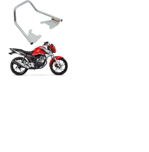 MOTORCYCLE - ALÇA QUADRADA - CROMADA - ALONGADA - TITAN 160 2016/24