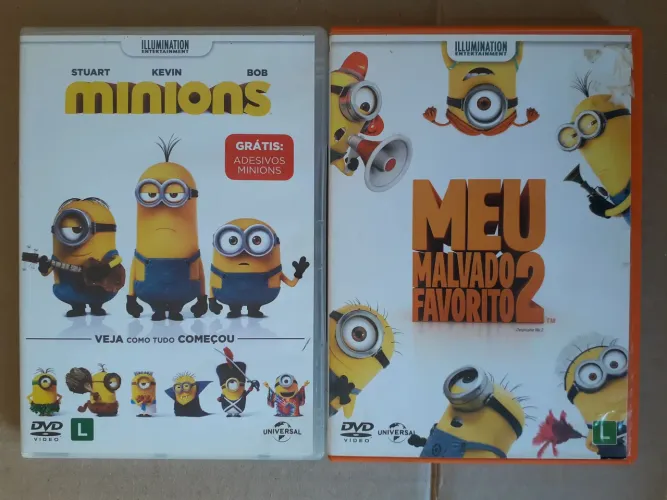DVDs Minions e Meu Malvado Favorito 2