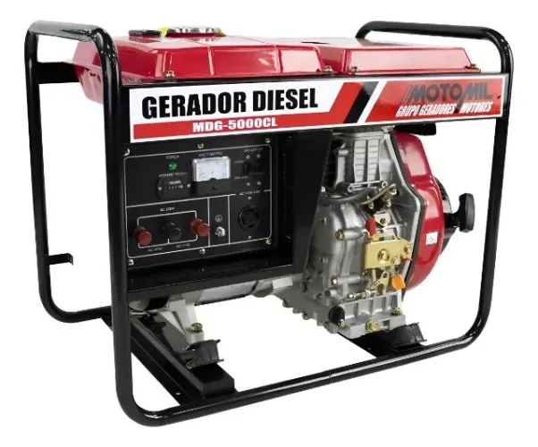 Gerador De Energia A Diesel De 5000w Bivolt 5kva Motomil Mdg