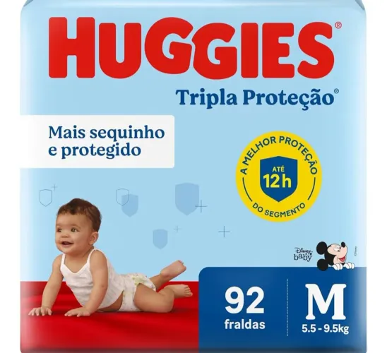 Fraldas Huggies Tripla Proteção - Tamanho M