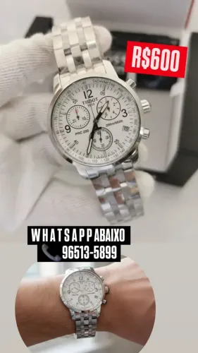 Relógio TISSOT PRC 200 - MOSTRADOR BRANCO TODO FUNCIONAL