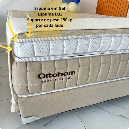 Cama Box Ortobom D33 - Exclusivo Gel