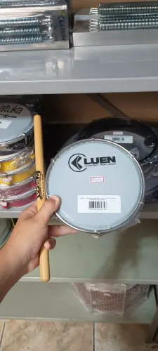 Tamborim 6" polegadas Luen + Baqueta marfim na promoção 