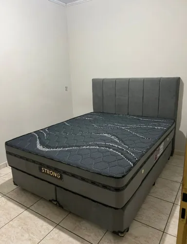 Cama Queen Box Strong Completa - Conforto e Qualidade!