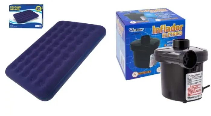 Inflador Elétrico Bomba Ar Colchão Piscina 127v 3 Bicos