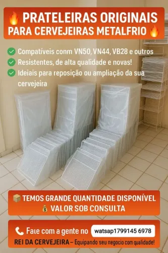 Prateleiras , para cervejeira e geladeira Expositora Metalfrio wats *