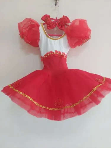 Carnaval tutu balé vermelho quebra-nozes bordado dourado lantejoulas bailarina