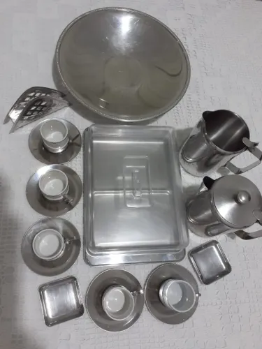 Conjunto de Serviço para Café Inox
