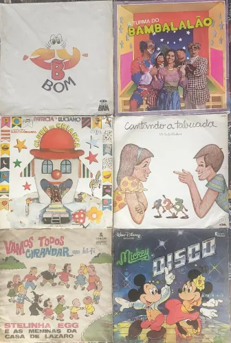 Lote com 12 discos de Vinil Infantis - Coleção Clássica